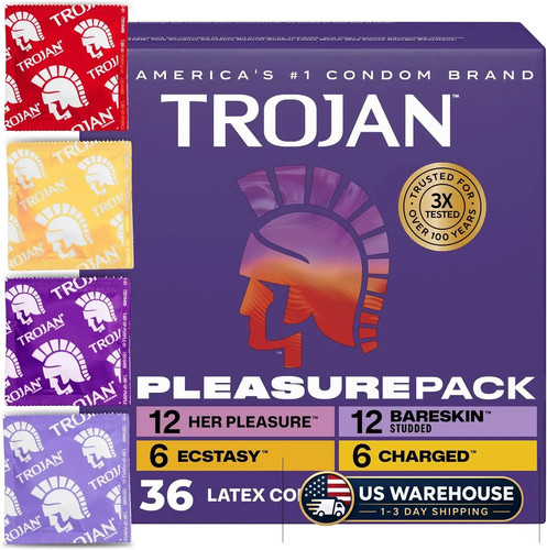 Trojan pleasure pack assorted - trojan,