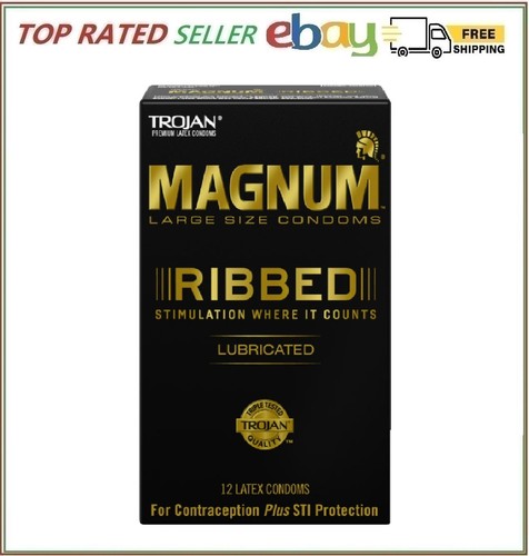 Magnum ribbed large lubricated - magnum,